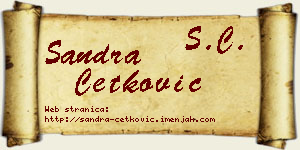 Sandra Ćetković vizit kartica